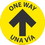 NMC 8 In Dia Adhesive Floor Sign, One Way Arrow, Price/each