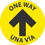NMC 8 In Dia Adhesive Floor Sign, One Way Arrow, Price/each