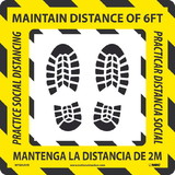 NMC WFS95YE Maintain Distance 6Ft, Yellow, Eng/Esp
