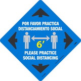 NMC WFS96BL Practice Social Distancing, Blue, Eng/Esp