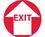 NMC WFS9 Exit With Arrow Walk On Floor Sign, Walk-On (Textured), 17" x 17", Price/each