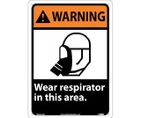NMC WGA31 Warning Wear Respirator In This Area Sign