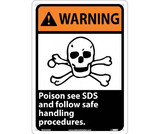 NMC WGA40 Warning Poison Follow Safety Procedures Sign