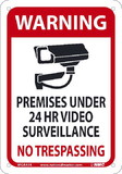NMC WGA43 Premises Under 24 Hr Video Surveillance No Trespassing