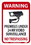 NMC 10" X 7" Vinyl Safety Identification Sign, Warning 24 Hour Video Sign, Price/each