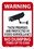NMC 10" X 7" Vinyl Safety Identification Sign, Warning Video No Dumping $500 Sign, Price/each