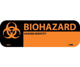 NMC WOL5 Paper Biohazard Write-On Label, PRESSURE SENSITIVE PAPER, 1