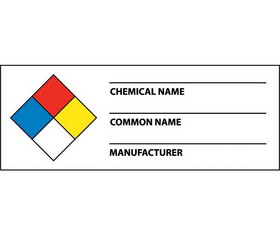 NMC WOL8 Nfpa Chemical Write-On Warning Label