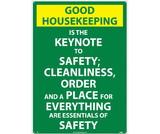 NMC WS3 Good Housekeeping Principles Sign, Standard Aluminum, 28