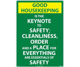 NMC WS3 Good Housekeeping Principles Sign, Standard Aluminum, 28" x 20"