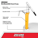 ZeeLine ZE202 - Bio-Diesel/E85 Hand Pump (1 Gallon Per 9 Strokes)