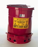 ZeeLine 306 6 Gal. Oily Waste Can FM Approved- Red Plastic