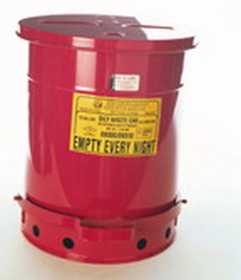ZeeLine 310 10 Gal. Oily Waste Can FM Approved- Red Plastic