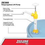 ZeeLine ZE360 - Polypropylene Lift Pump (1 Gallon Per 8 Lifts)