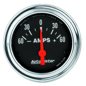 2-1/16 in. AMMETER, 60-0-60 AMPS, TRADITIONAL CHROME
