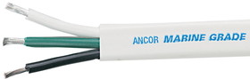 Ancor 131310 100' 12/3 Triplex Flat Wht/Blk/Grn