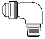 Anderson Fittings E1-6B 3/8 X 1/4 Male Elbow