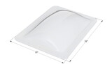 Specialty Recreation K1422WT Skylight; 6 Inch Height Dome; Mounts Inside And Outside RV; Rectangular