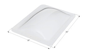 Specialty Recreation K1422WT Skylight; 6 Inch Height Dome; Mounts Inside And Outside RV; Rectangular