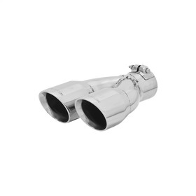 Flowmaster 15389 Exhaust Tip - 3.00 in Dual Angle Cut Polished SS Fits 2.50 in. - Right -Clamp on