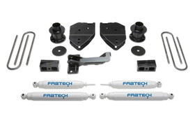 Fabtech 4" BUDGET SYS W/PERF SHKS 17-21 FORD F250/F350 4WD