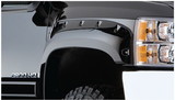 Bushwacker 20043-02 Black Cutout Style Smooth Finish Front Fender Flares for 1999-2010 Ford F-250 Super Duty Styleside w/98 In. Bed; 1999-2007 F-350 to F-550 Super Duty