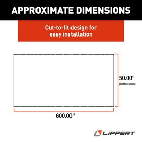 Lippert Components 432252 Slide Topper Fab 50' Wht
