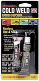 Permatex 14600 Adhesive; Use To Fills And Bond Iron, Steel, Brass, Bronze, Aluminum, Copper; Two 1 Ounce Tube; Single