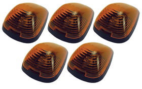 Pacer Performance 20-236 LED Amber Hi-5 Cab Roof Light Kit, 99-16 Ford Style