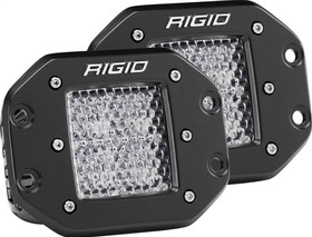 RIGID D-Series PRO LED Light, Diffused Lens, Flush Mount, Pair