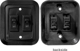 RV Designer S656 Wallplateswitch Black Double 3