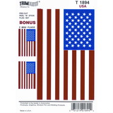 Trimbrite T1894 Sticker American Flag