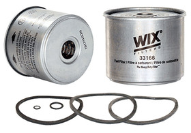 Wix Filters 33166 Fuel Filter; Cartridge Style; 3.47 Inch Top/ 3.328 Inch Bottom Diameter X 2.82 Inch Length; 10 Micron Paper Element; With Gasket