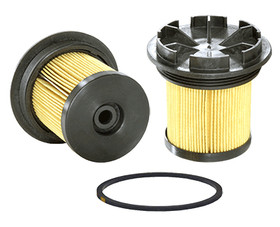 Wix Filters 33817 Fuel Filter; Cartridge Style; 4.845 Inch Top/ 3.609 Inch Bottom Diameter X 4.64 Inch Length; 14 Micron Paper Element; Yellow; With Lid Attached To Filter And Gasket