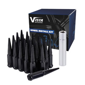 Wc Wheel Acc DPC5642LSPKB 14X2 6 Lug Spike Kit 111Mm Long Blk