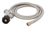 Flame King SS-QCC-3/8 Steel Braided Hose With Regulator