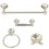 Nuk3y BS-0124CP 4-Piece Bathroom Hardware Accessory Set with 24" Towel Bar, Chrome 1 Pack
