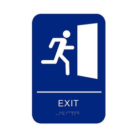 Cal-Royal CAEXT69-BL Exit Sign, 6" x 9"
