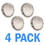 Nuk3y DD06-20SN4 Easy Snap in Closet Door Finger Pull, 2-1/8" , 4 Pack, Satin Nickel