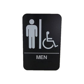 Cal-Royal MH68-BL Men ADA Restroom Sign, 6" x 9"