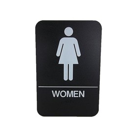 Cal-Royal W68-BL Women Restroom Sign, 6" x 9"