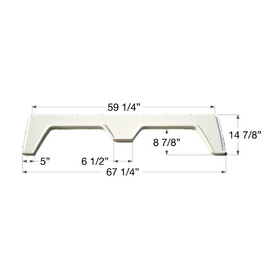 Icon 00390 Tandem Axle Fender Skirt FS310A - Polar White