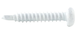 AP Products 012-PTK500W 8X1 White #8 Self-Tapping Pan Head Tri-Screws - 1", 500 Pack