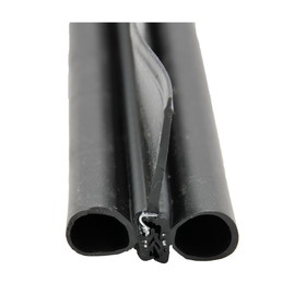 AP Products 018-478 Black Double Bulb Seal with Slide-On Clip and 1-1/2" Wiper - 2" x 2-1/4" x 28'