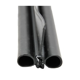 AP Products 018-479 Black Double Bulb Seal with Slide-On Clip and 2-1/4" Wiper - 2" x 3" x 28'
