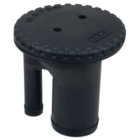 Perko 0543DPGBLK Polymer Vented Fill with Straight Neck for 1-1/2" Hose - Gas-Marked Black Polymer Cap