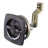 Perko 0932DP1BLK Flush-Mount Non-Locking Latch with Offset Cam Bar and Flexible Polymer Strike for 1-1/8