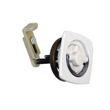 Perko 0932DP1WHT Flush-Mount Non-Locking Latch with Offset Cam Bar and Flexible Polymer Strike for 1-1/8