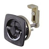 Perko 0932DP2BLK Flush-Mount Non-Locking Latch with Offset Adjustable Cam Bar for 1-1/8
