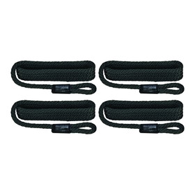 Extreme Max 3006.3005 BoatTector Solid Braid MFP Dock Line Value 4-Pack - 1/2" x 20', Black